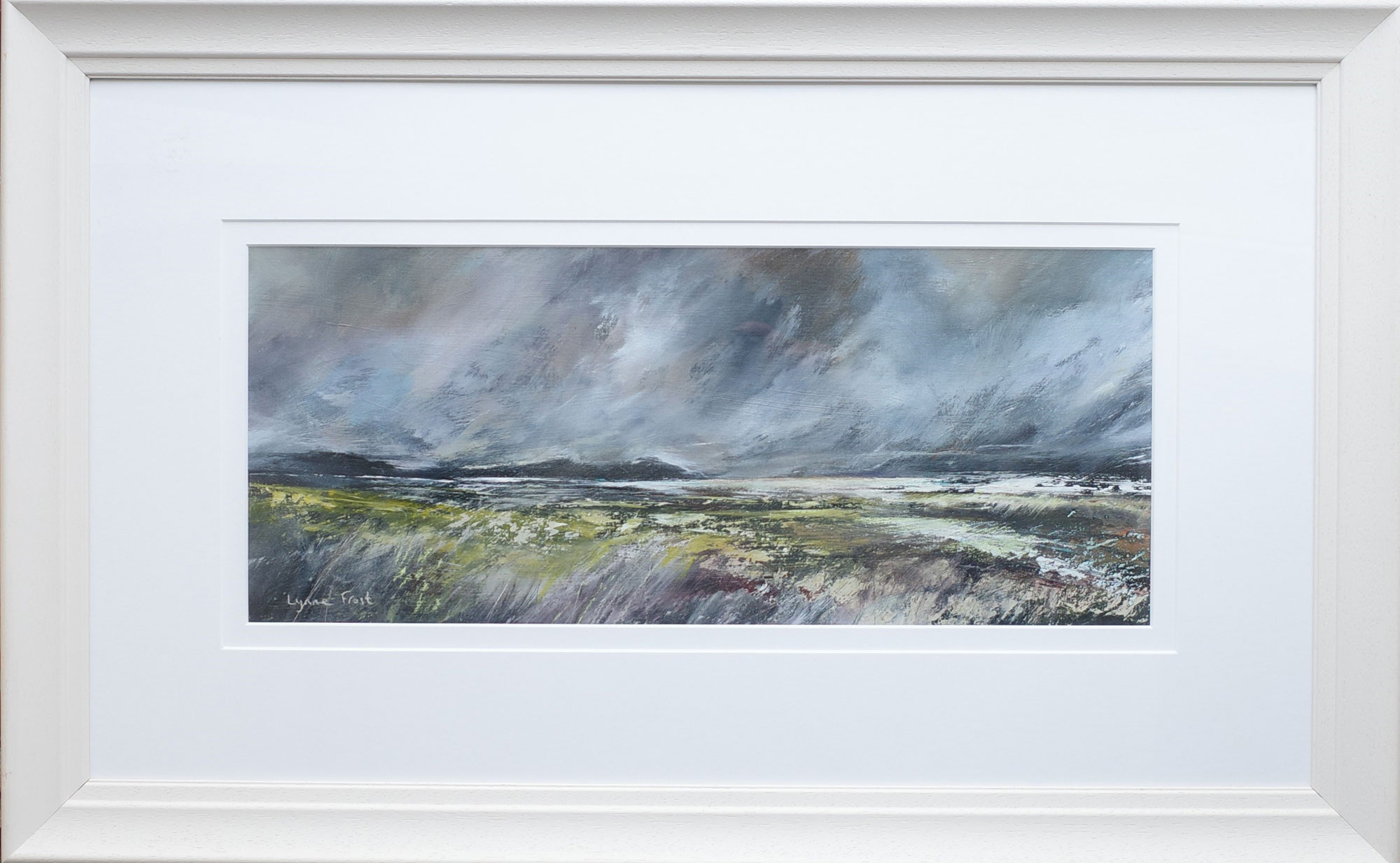 Painting by Lynne Frost called Storm across the Bay